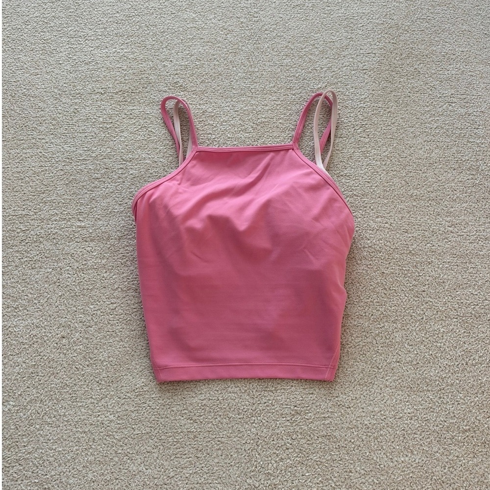 lululemon Align Layered High Neck Tank Top size 6 in Pink